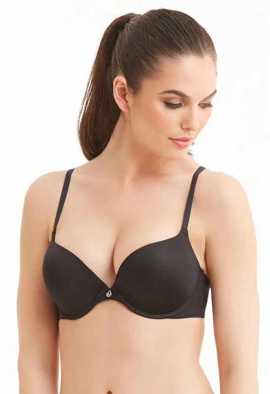 Bra with a low - cut cup for a more revealing style MONTELLE 9316 ALLURE LIGHT PUSH-UP BRA IN BLACK Bra with a low - cut cup for a more revealing style MONTELLE 9316 ALLURE LIGHT PUSH-UP BRA IN BLACK
