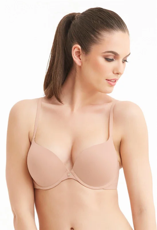 Bra with a cross - back strap design for a trendy look MONTELLE 9316 ALLURE LIGHT PUSH-UP BRA IN NUDE Bra with a cross - back strap design for a trendy look MONTELLE 9316 ALLURE LIGHT PUSH-UP BRA IN NUDE