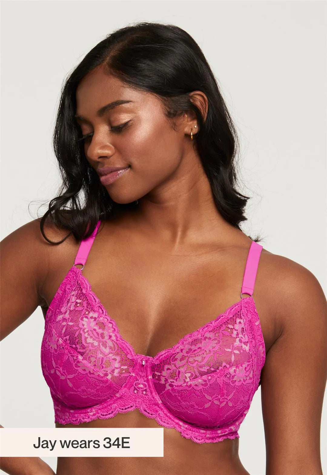 Bra with a gel - filled cup for extra comfort and support Montelle 9324 Muse Full Cup Lace Bra in Watermelon Champagne Bra with a gel - filled cup for extra comfort and support Montelle 9324 Muse Full Cup Lace Bra in Watermelon Champagne