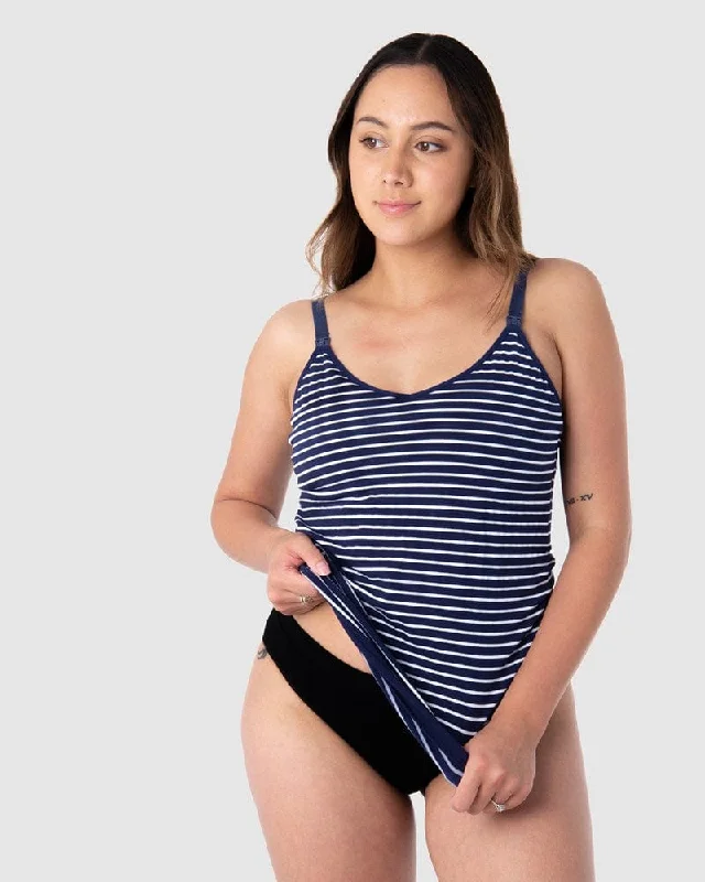 Bra with a hypoallergenic lining for sensitive skin My Necessity Nursing Tank - Navy Stripe Bra with a hypoallergenic lining for sensitive skin My Necessity Nursing Tank - Navy Stripe