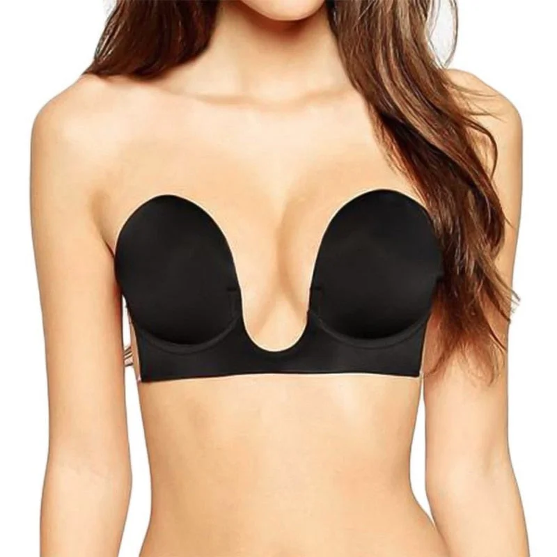 Bra with a breathable lining for a cool feel New Sexy Women Strapless Bra Deep U Self Adhesive Backless Bra with a breathable lining for a cool feel New Sexy Women Strapless Bra Deep U Self Adhesive Backless