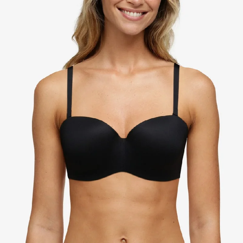 Bra with a quarter - cup design for a very revealing style Norah Smooth Strapless In Black - Chantelle Bra with a quarter - cup design for a very revealing style Norah Smooth Strapless In Black - Chantelle
