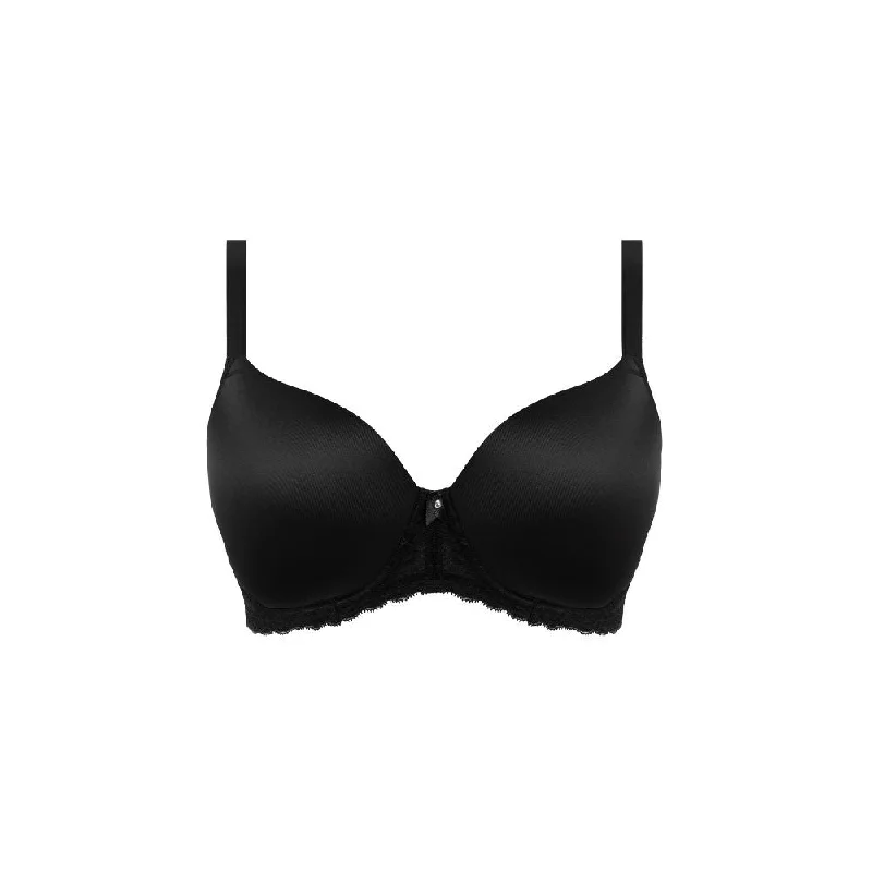 Bra with a seamless cup for a smooth silhouette Offbeat Moulded Demi T-Shirt Bra In Black - Freya Bra with a seamless cup for a smooth silhouette Offbeat Moulded Demi T-Shirt Bra In Black - Freya