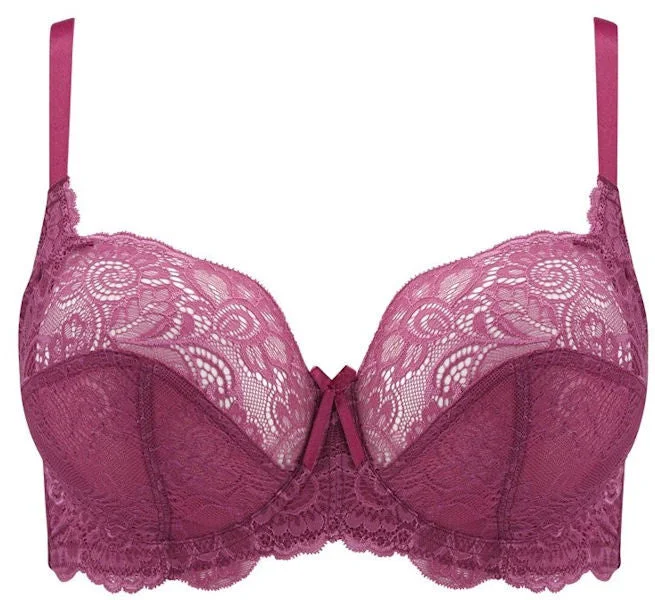 Bra with a contoured cup for a natural - looking shape SALE Panache Andorra Lace Balconnet Bra 5675 in Fushia Bra with a contoured cup for a natural - looking shape SALE Panache Andorra Lace Balconnet Bra 5675 in Fushia