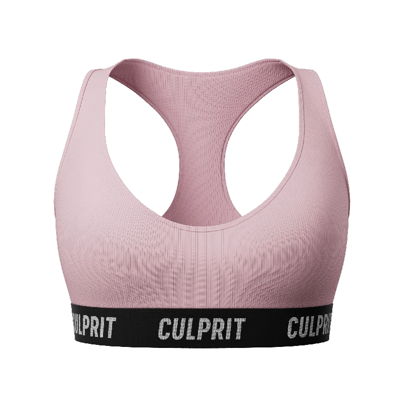Bra with a breathable lining for a cool feel​ Pink Ribbed ComfyBra