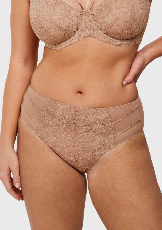 Bra with padded straps to reduce shoulder strain Pretty In Petals High-Rise Rosy Blush Lace Brief Underwear Bra with padded straps to reduce shoulder strain Pretty In Petals High-Rise Rosy Blush Lace Brief Underwear