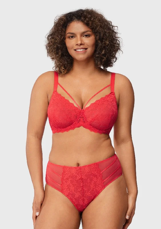 Bra with a built - in underwire for enhanced support Pretty In Petals Unlined Strappy Underwire Lace Bra Bra with a built - in underwire for enhanced support Pretty In Petals Unlined Strappy Underwire Lace Bra