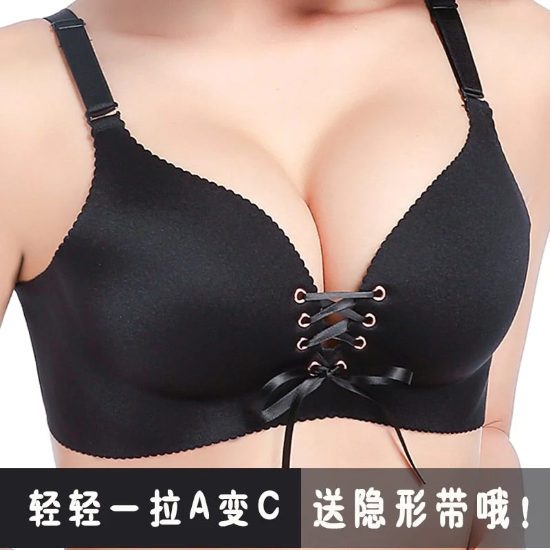 Sleep bras for a gentle and supportive fit during rest Push Up Bra Gather Adjustable Super backless Bra Sleep bras for a gentle and supportive fit during rest Push Up Bra Gather Adjustable Super backless Bra