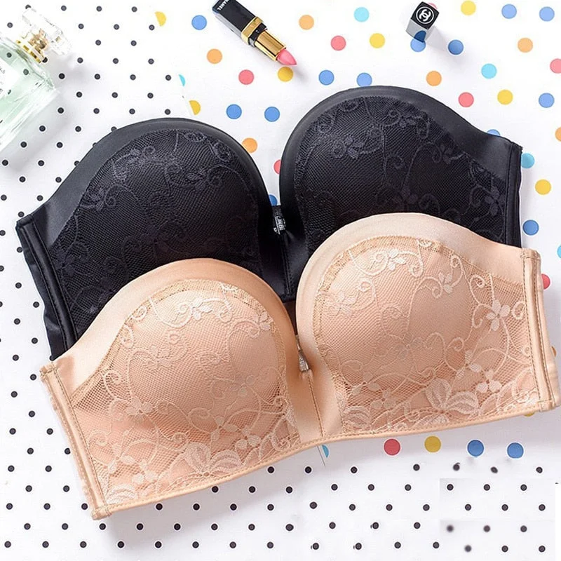 Bra with a detachable strap for easy washing Push Up Lace Lingerie Female Half Cup Invisible Bra Backless Bra with a detachable strap for easy washing Push Up Lace Lingerie Female Half Cup Invisible Bra Backless
