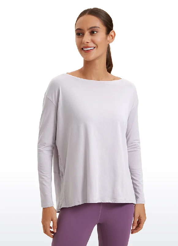 Bra with a high - cut cup for more coverage and support Pima Cotton Long Sleeves Boat Neck Bra with a high - cut cup for more coverage and support Pima Cotton Long Sleeves Boat Neck