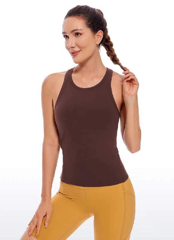 Sleep bras for a gentle and supportive fit during rest Butterluxe Waist Length Racerback Tank Top High Neck Sleep bras for a gentle and supportive fit during rest Butterluxe Waist Length Racerback Tank Top High Neck