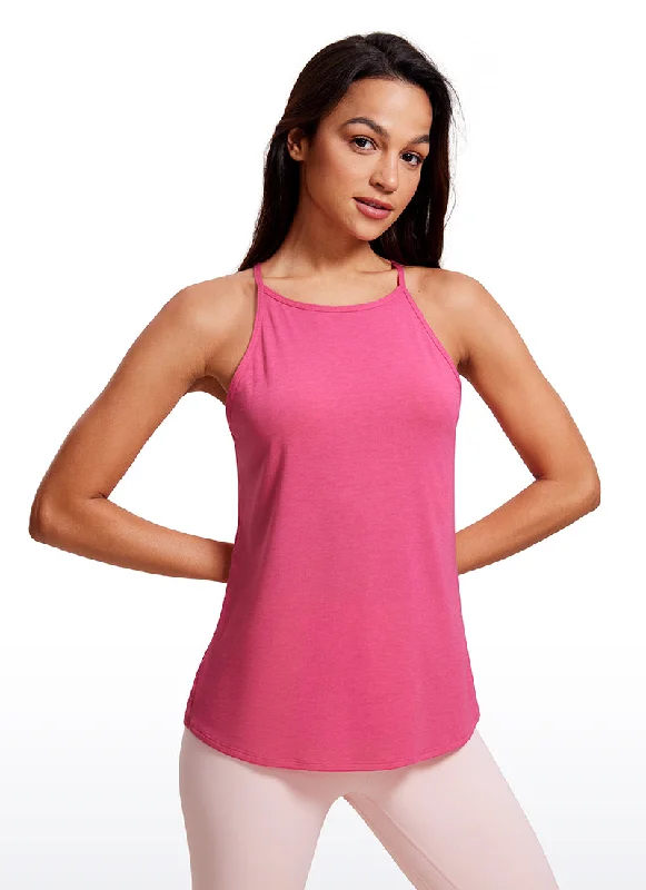 Lace bras for a feminine and elegant touch​ Halter Hip-Length High Neck Tank