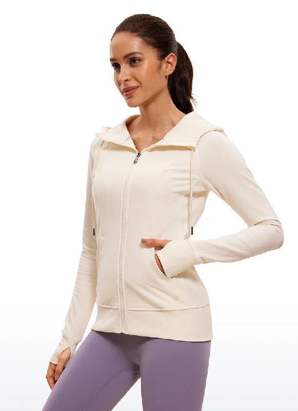 Bra with a satin - lined cup for a smooth and comfortable fit Cotton Terry Full Zip Hoodies Thumb Holes Bra with a satin - lined cup for a smooth and comfortable fit Cotton Terry Full Zip Hoodies Thumb Holes