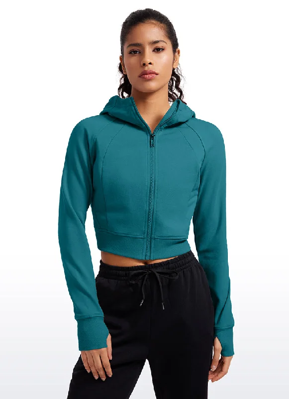 Bra with a plus - size wireless option for comfort Amenity Cropped Full Zip Hoodies with Thumb Holes Bra with a plus - size wireless option for comfort Amenity Cropped Full Zip Hoodies with Thumb Holes