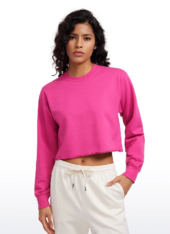 Bra with a push - up insert for extra cleavage on demand Amenity Double Raw Hem Sweatshirts Crew Neck Bra with a push - up insert for extra cleavage on demand Amenity Double Raw Hem Sweatshirts Crew Neck