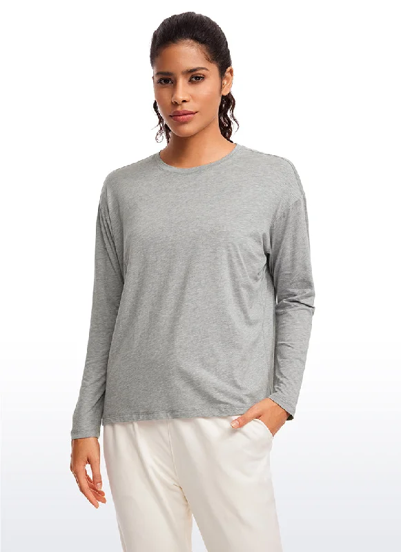 T - shirt bras with a seamless and smooth finish for wearing under T - shirts Pima Cotton Long Sleeves Crew Neck T - shirt bras with a seamless and smooth finish for wearing under T - shirts Pima Cotton Long Sleeves Crew Neck