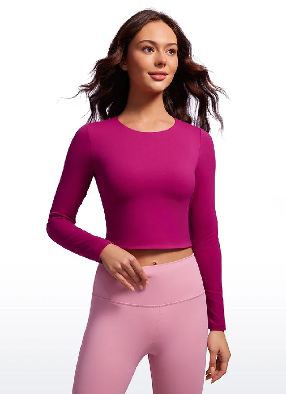 Wireless bras for ultimate comfort and freedom Butterluxe Double Lined Cropped Long Sleeves Wireless bras for ultimate comfort and freedom Butterluxe Double Lined Cropped Long Sleeves