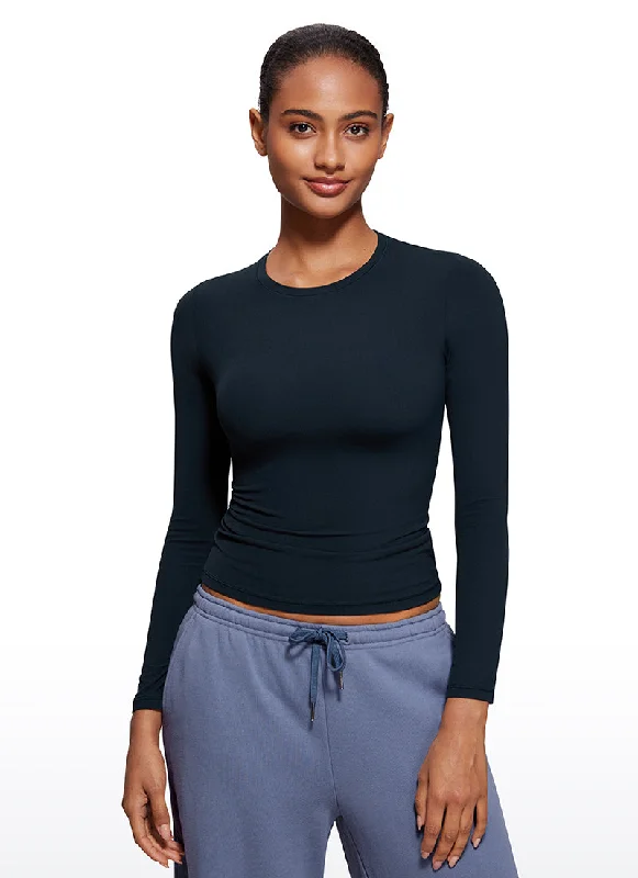 Unpadded bras for a natural and lightweight feel Crew Neck Tight Fitted Long Sleeve Shirts Unpadded bras for a natural and lightweight feel Crew Neck Tight Fitted Long Sleeve Shirts