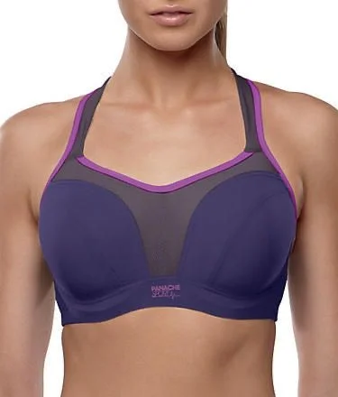 Bra with a plus - size cup for fuller figures​ SALE Panache Sport in Purple