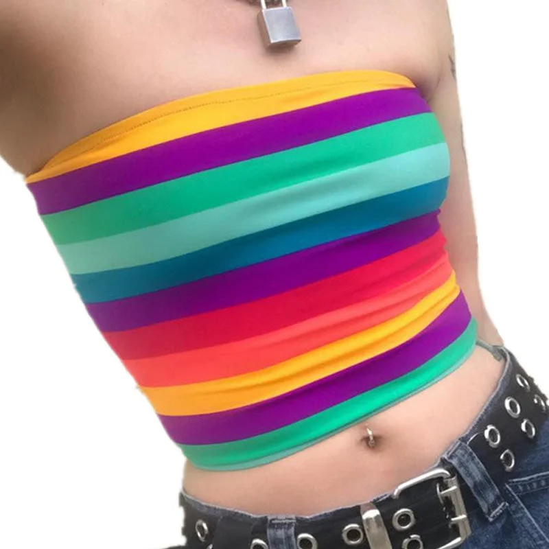 Bra with a multi - way strap system for different outfits Fashion Sleeveless Backless Cropped Bandeau Bra with a multi - way strap system for different outfits Fashion Sleeveless Backless Cropped Bandeau