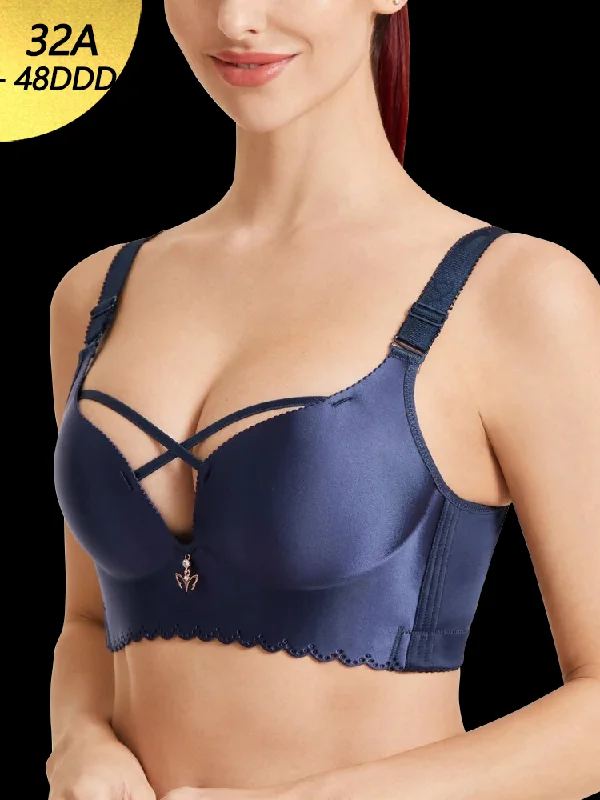 Bra with adjustable hooks for a customized fit Sexy Front Criss Cross Push Up Wireless Bras Bra with adjustable hooks for a customized fit Sexy Front Criss Cross Push Up Wireless Bras