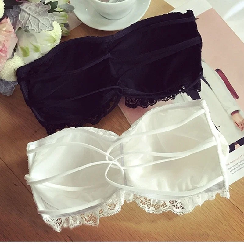 Bra with a mesh - lined cup for better breathability Sexy Women Slim Thin Lace Strapless Bra Bra with a mesh - lined cup for better breathability Sexy Women Slim Thin Lace Strapless Bra