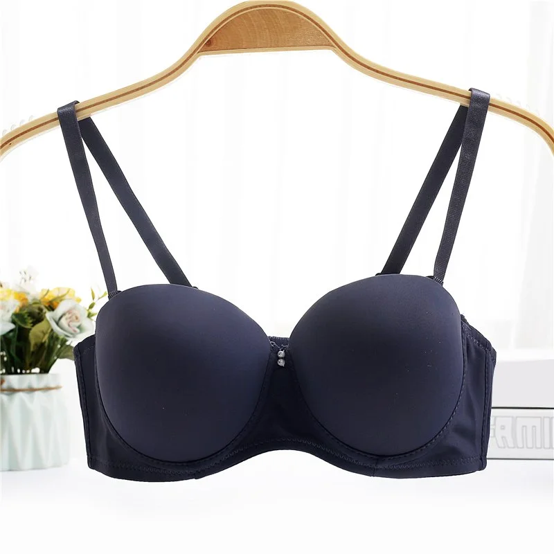 Bra with a breathable lining for a cool feel Solid Push Up Women's Underwear Invisible Bra 1/2 Half Cup Bra with a breathable lining for a cool feel Solid Push Up Women's Underwear Invisible Bra 1/2 Half Cup
