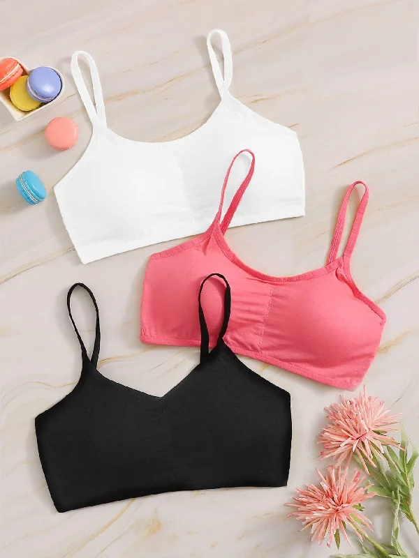 Bra with a soft - touch lining for a luxurious experience Spaghetti Strap Bra Set 3pack Bra with a soft - touch lining for a luxurious experience Spaghetti Strap Bra Set 3pack