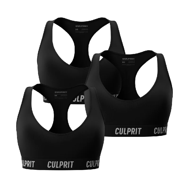 Bra with a seamless memory foam cup for a smooth silhouette ComfyBra Stealth Black 3-Pack ? Bra with a seamless memory foam cup for a smooth silhouette ComfyBra Stealth Black 3-Pack ?