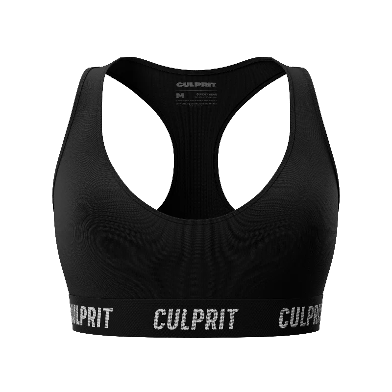 Bra with a textured fabric for added visual interest​ Stealth Black ? ComfyBra