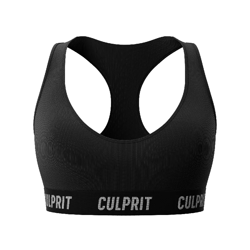 Bra with a pattern - print for a more unique appearance Stealth Black Ribbed ? ComfyBra Bra with a pattern - print for a more unique appearance Stealth Black Ribbed ? ComfyBra