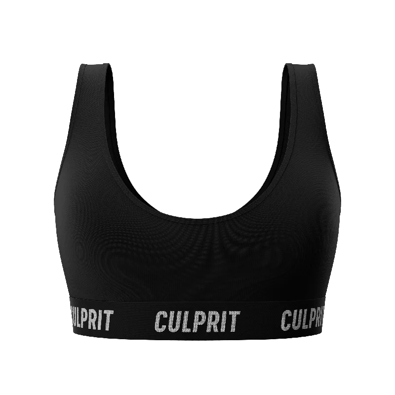 Bra with a removable padding for customizable support​ Stealth Black ? Scoop Bra