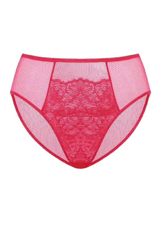 Bra with a plus - size seamless design for a smooth look Sunflower High-Rise Raspberry Lace Brief Underwear Bra with a plus - size seamless design for a smooth look Sunflower High-Rise Raspberry Lace Brief Underwear