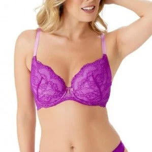 Back - closure bras with traditional hook - and - eye fastenings Superboost Lace Padded Plunge Bra In Orchid - Gossard Back - closure bras with traditional hook - and - eye fastenings Superboost Lace Padded Plunge Bra In Orchid - Gossard