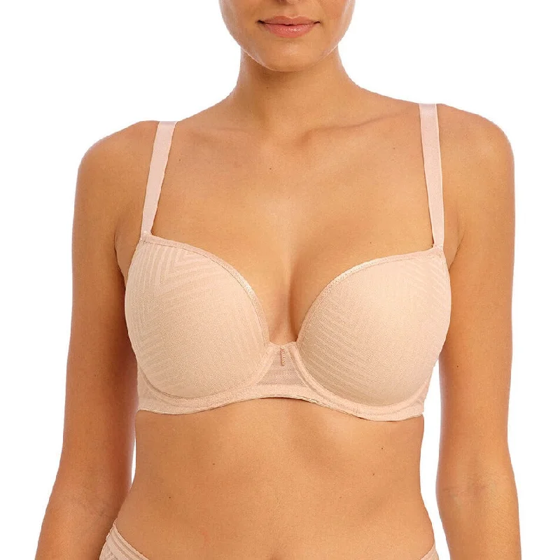 Bra with a wireless memory foam cup for ultimate comfort Tailored UW Moulded Plunge Bra In Natural Beige - Freya Bra with a wireless memory foam cup for ultimate comfort Tailored UW Moulded Plunge Bra In Natural Beige - Freya