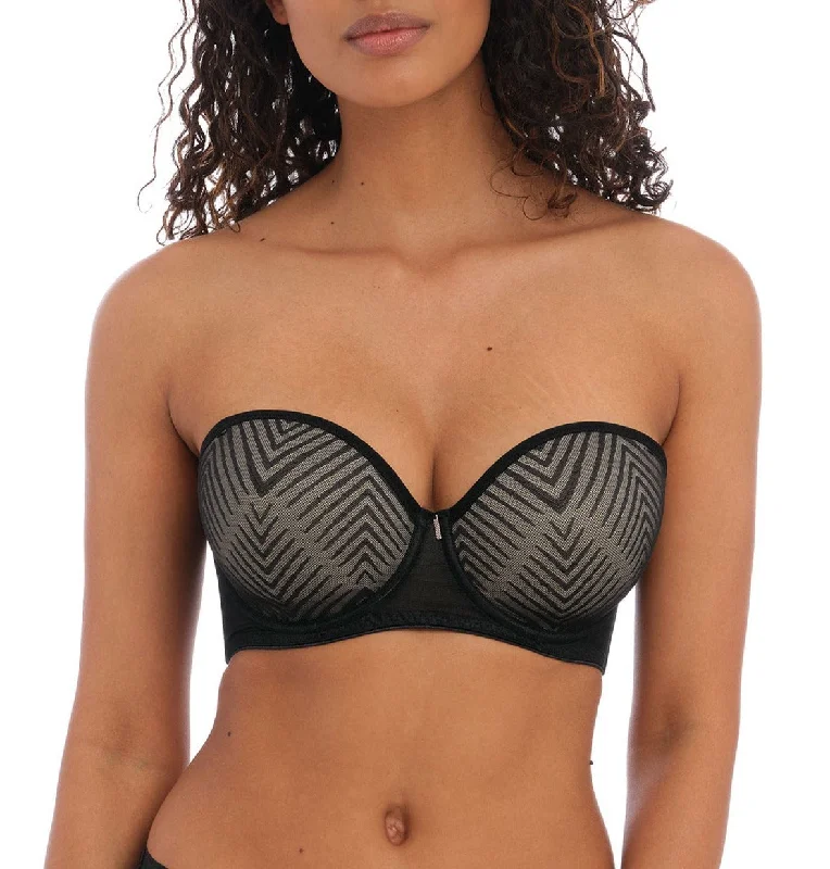 Bra with a plus - size bralette style for a trendy look​ Tailored UW Moulded Strapless In Black - Freya