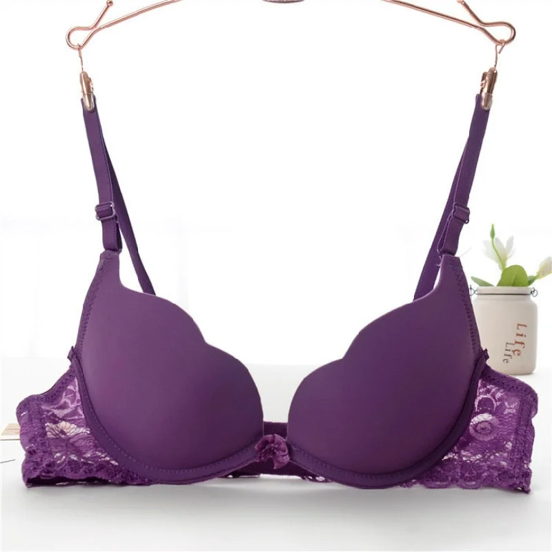 Bra with a seamless cup for a smooth silhouette Three Quarters(3/4 Cup) Underwear Gather Sexy Push Up Bra Silicone Bra with a seamless cup for a smooth silhouette Three Quarters(3/4 Cup) Underwear Gather Sexy Push Up Bra Silicone