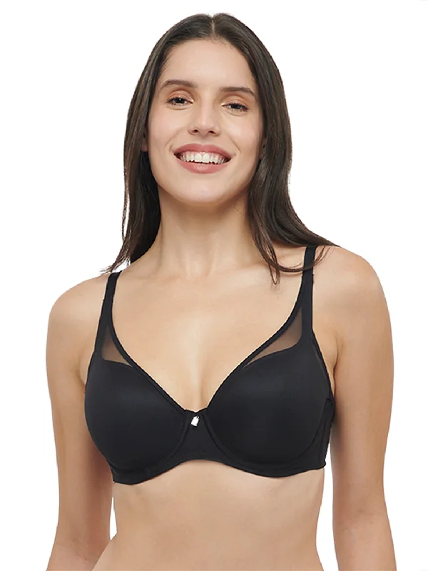 Bra with a plus - size back - closure for a secure fit Triumph-123I530 Mesh Spotlight T-Shirt Bra Padded Wired Bra with a plus - size back - closure for a secure fit Triumph-123I530 Mesh Spotlight T-Shirt Bra Padded Wired