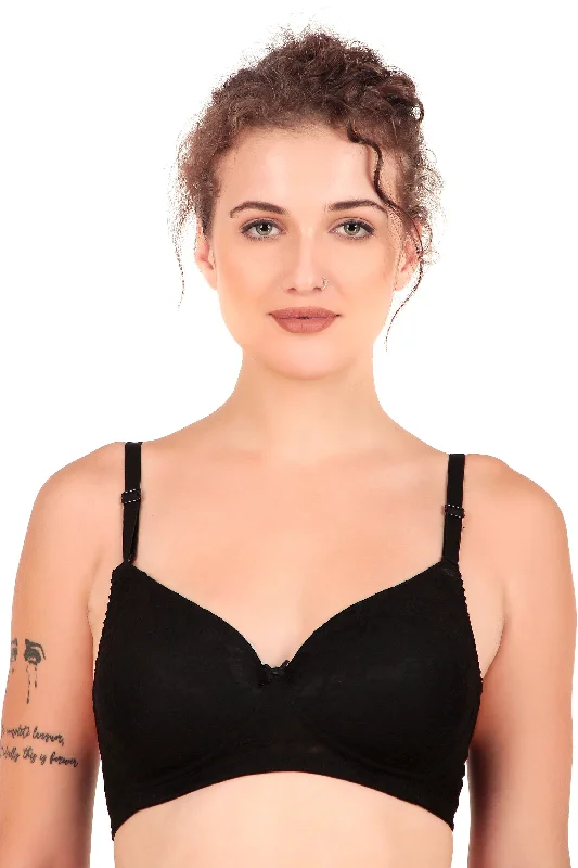Bra with a textured fabric for added visual interest VONZZO VBNC2001 Floral Romance Padded Non-Wired Lace Bra Bra with a textured fabric for added visual interest VONZZO VBNC2001 Floral Romance Padded Non-Wired Lace Bra