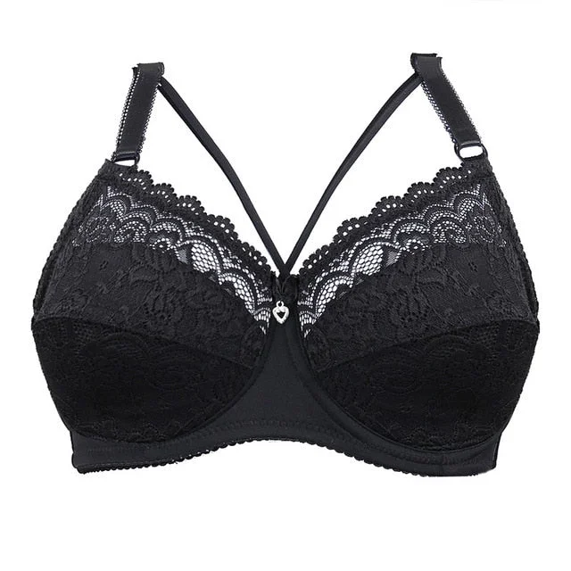 Bra with a plus - size padded strap for reduced shoulder strain Woman Racerback Push Up Cotton Brassiere Bra with a plus - size padded strap for reduced shoulder strain Woman Racerback Push Up Cotton Brassiere
