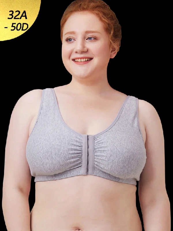 Bra with a balconette style for a flirty neckline Women Comfort Wireless Cotton Front Close Bra Bra with a balconette style for a flirty neckline Women Comfort Wireless Cotton Front Close Bra