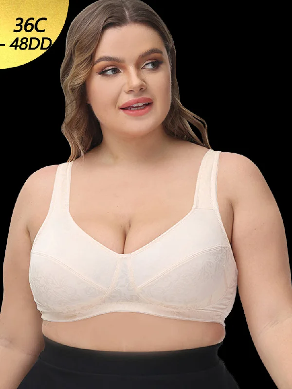 Bra with a plus - size bralette style for a trendy look Women's Graceful Print Full Coverage Wireless Bra Bra with a plus - size bralette style for a trendy look Women's Graceful Print Full Coverage Wireless Bra