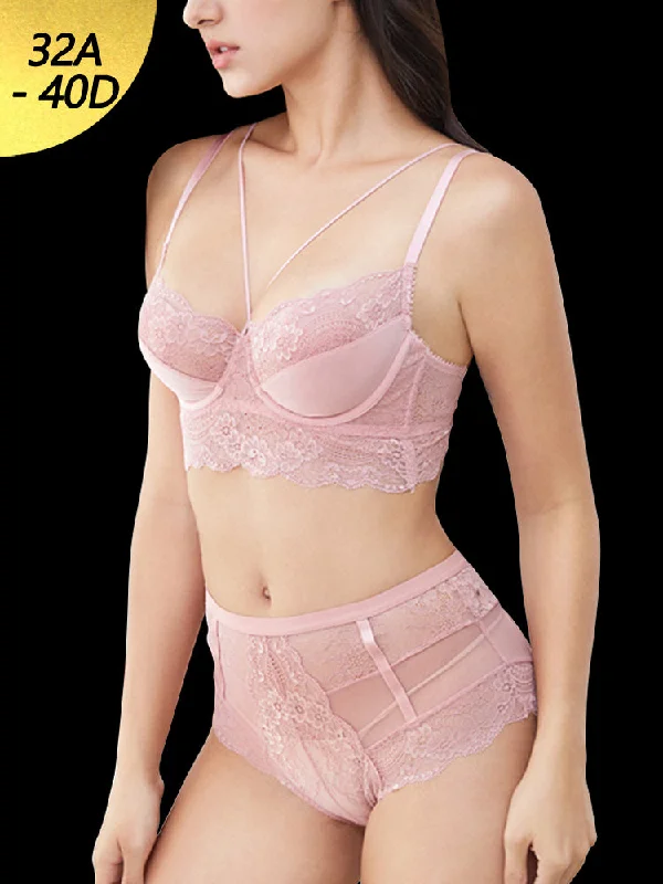 Bra with a plus - size customized fit option for a perfect fit Women's Push Up Sexy Lace Lingerie Bra and Sheer Panties Bra with a plus - size customized fit option for a perfect fit Women's Push Up Sexy Lace Lingerie Bra and Sheer Panties