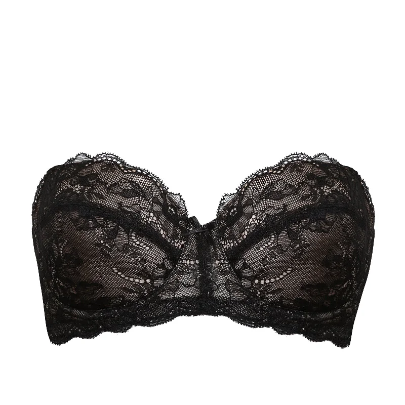 Bra with a polyester - lined cup for durability and moisture - wicking XIXILI XIB2015 ARIBA STRAPLESS LACE BRA Bra with a polyester - lined cup for durability and moisture - wicking XIXILI XIB2015 ARIBA STRAPLESS LACE BRA