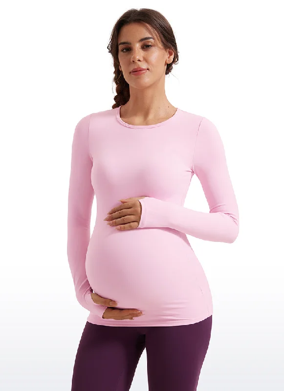 Bra with a push - up memory foam cup for enhanced cleavage Butterluxe Long Sleeve Maternity Crewneck T-Shirts Bra with a push - up memory foam cup for enhanced cleavage Butterluxe Long Sleeve Maternity Crewneck T-Shirts