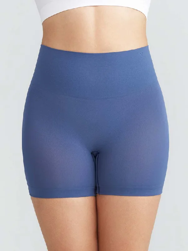 Shaper with a lace - trim for a feminine touch Yummie Outlast Ultralite Indigo Blue Shaping Short Shapewear YT5-159 Shaper with a lace - trim for a feminine touch Yummie Outlast Ultralite Indigo Blue Shaping Short Shapewear YT5-159