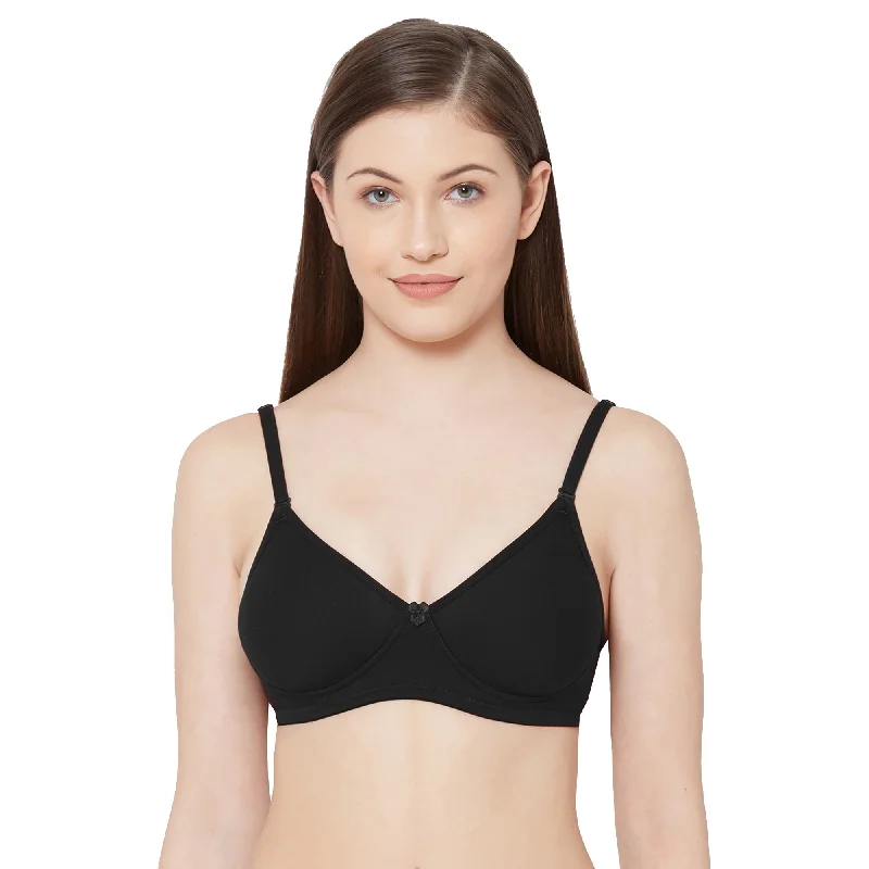 seamless cup women T Shirt Bras for a smooth look 1030-Cotton Basics Plain Soft Padded T-shirt Bra Black seamless cup women T Shirt Bras for a smooth look 1030-Cotton Basics Plain Soft Padded T-shirt Bra Black
