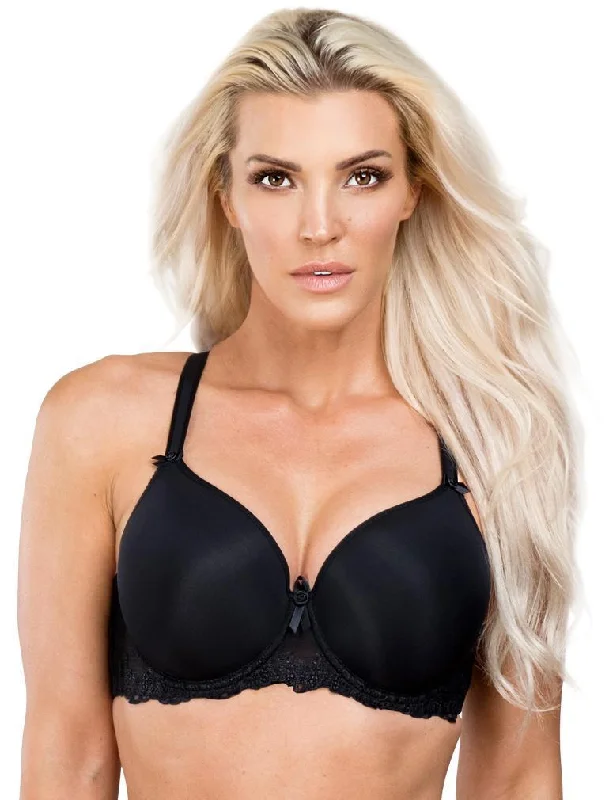 front closure women T Shirt Bras for easy on and off FIT FULLY YOURS Elise Black/underwire bra with Moulded cups #B1812 front closure women T Shirt Bras for easy on and off FIT FULLY YOURS Elise Black/underwire bra with Moulded cups #B1812