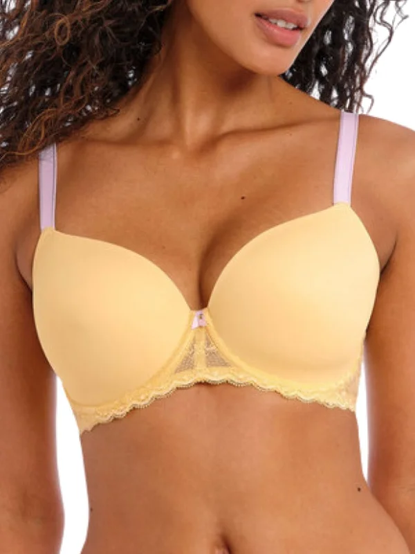 long line women T Shirt Bras for extra coverage Offbeat Moulded Demi T-Shirt Bra - Lemon Fizz long line women T Shirt Bras for extra coverage Offbeat Moulded Demi T-Shirt Bra - Lemon Fizz