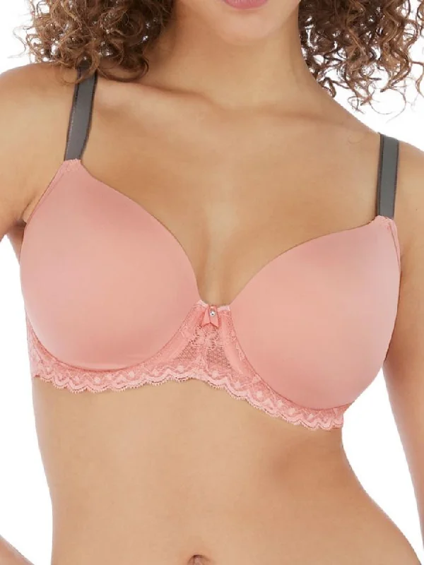 underwire women T Shirt Bras for added support Offbeat Moulded Demi T-Shirt Bra - Rosehip underwire women T Shirt Bras for added support Offbeat Moulded Demi T-Shirt Bra - Rosehip